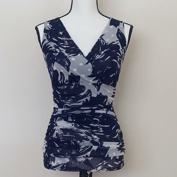 Top Sans Manches INC International Concepts - Taille S - Occasion Très Bon état - Motif Imprimé